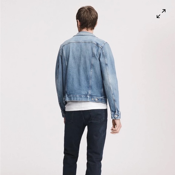 Rag & Bone Definitive Jean Jacket Blue Fire Island Size Small - Picture 2 of 15
